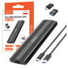 Adaptér / Box pre SSD M.2 NVMe PCIe 2v1 USB 3.2 Gen 2 USB-C, Externý Box pre M.2 Disk Adaptér / Box pre SSD M.2 NVMe PCIe 2v1 USB 3.2 Gen 2 USB-C, Externý Box pre M.2 Disk