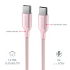 Kábel SWISSTEN Textile II pre Apple USB-C / USB-C - 1,5 m - Ružový Kábel SWISSTEN Textile II pre Apple USB-C / USB-C - 1,5 m - Ružový