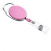 Roller klip, prívesok karabinka s navijakom, držiak na ID s cvokom Ružová Roller klip, prívesok karabinka s navijakom, držiak na ID s cvokom Ružová