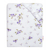 Baby Nellys bavlna prestieradlo Levanduľa biela/fialová 60x120 Baby Nellys bavlna prestieradlo Levanduľa biela/fialová 60x120