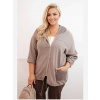 Kesi Włoski Dámska mikina Plus Size bavlnená oversize s dlhým rukávom fango Kesi Włoski Dámska mikina Plus Size bavlnená oversize s dlhým rukávom fango