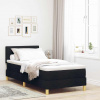 zahrada-XL Posteľ s pružinovým rámom s matracmi Čierna 90 x 200 cm látka 3342410 zahrada-XL Posteľ s pružinovým rámom s matracmi Čierna 90 x 200 cm látka 3342410