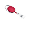 Roller klip, prívesok karabinka s navijakom, držiak na ID s cvokom Červená Roller klip, prívesok karabinka s navijakom, držiak na ID s cvokom Červená
