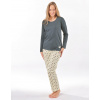 Dámské pyžamo dlouhé 19169P šedé vel.XL- Gina Dámské pyžamo dlouhé 19169P šedé vel.XL- Gina