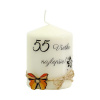 Darček na 55 narodeniny - sviečka s motýlikom Darček na 55 narodeniny - sviečka s motýlikom
