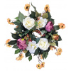 Veniec umelé ruže, pivonky, margaréty a doplnky 50cm Veniec umelé ruže, pivonky, margaréty a doplnky 50cm