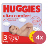 4x HUGGIES® Plienky jednorázové Ultra Comfort Mega 3 (4-9 kg) 78 ks VP-F171075 4x HUGGIES® Plienky jednorázové Ultra Comfort Mega 3 (4-9 kg) 78 ks VP-F171075