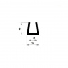 Lemovka černá U profil EPDM - 15 x 15 / 10 mm Lemovka černá U profil EPDM - 15 x 15 / 10 mm