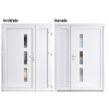 Dvojkrídlové vchodove dvere plastové Soft Venus+Panel Plný, Biela/Biela, 130x200 cm, ľavé
