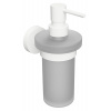 Sapho X-ROUND WHITE závesný dávkovač mydla 230ml, mliečne sklo, biely mat XR101W Sapho X-ROUND WHITE závesný dávkovač mydla 230ml, mliečne sklo, biely mat XR101W