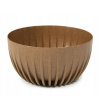 HowHomely PLASTOVÝ KVETINÁČ STRIPPED ECO 14X24 CM HNEDÁ HowHomely PLASTOVÝ KVETINÁČ STRIPPED ECO 14X24 CM HNEDÁ