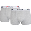 Fila MAN BOXERS 2 PACK sivá,biela,tmavo modrá,červená Pánske boxerky M Fila MAN BOXERS 2 PACK sivá,biela,tmavo modrá,červená Pánske boxerky M