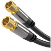 PremiumCord Satelitní antenní HQ kabel F male - F male (135 dB) 4x stíněný 3m kjqsat3 PremiumCord Satelitní antenní HQ kabel F male - F male (135 dB) 4x stíněný 3m kjqsat3