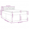 vidaXL Boxspring posteľ s matracom krémový 140x190 cm látka - Krémová - 153692-52258 vidaXL Boxspring posteľ s matracom krémový 140x190 cm látka - Krémová - 153692-52258
