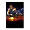 Obraz Rambo s guľometom obraz na stenu Obraz Rambo s guľometom obraz na stenu