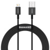 Baseus CALYS-A01 Superior Fast Charging Dátový Kábel USB to Lightning 2.4A 1m Black 6953156205406 NoName Baseus CALYS-A01 Superior Fast Charging Dátový Kábel USB to Lightning 2.4A 1m Black 6953156205406 NoName