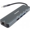 PremiumCord USB-C na HDMI + 2x USB3.2 + PD 100W+ RJ45 10/100/1000Mbps adaptér ku31dock19 PremiumCord USB-C na HDMI + 2x USB3.2 + PD 100W+ RJ45 10/100/1000Mbps adaptér ku31dock19
