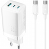 JOYROOM JR-TG10 sada adaptéra s portmi 2x USB-C / USB-A a kábla USB-C na USB-C- 65W - 1,2 m - biela - možnosť vrátiť tovar ZADARMO do 30tich dní JOYROOM JR-TG10 sada adaptéra s portmi 2x USB-C / USB-A a kábla USB-C na USB-C- 65W - 1,2 m - biela - možnosť vrátiť tovar ZADARMO do 30tich dní