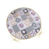 Bellatex Sedák DITA okrúhly hladký Patchwork love, 40 cm Bellatex Sedák DITA okrúhly hladký Patchwork love, 40 cm