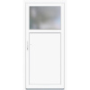 Plastové boční vstupní dveře K 504-88 Bílé 88 cm x 198 cm Pant vlevo Plastové boční vstupní dveře K 504-88 Bílé 88 cm x 198 cm Pant vlevo