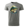 Sablio Tričko s potlačou Ryba 2 - šedé M Sablio Tričko s potlačou Ryba 2 - šedé M