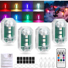 Bezdrôtová LED stroboskopická lampa Silný USB 4 kusy S diaľkovým ovládaním Bezdrôtová LED stroboskopická lampa Silný USB 4 kusy S diaľkovým ovládaním