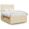 Box spring postel s matrací krémová 140x190 cm textil 3294356 Box spring postel s matrací krémová 140x190 cm textil 3294356