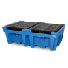 Záchytná vaňa z polyetylénu (PE), pre 2 IBC à 1000 l, 2 palety Záchytná vaňa z polyetylénu (PE), pre 2 IBC à 1000 l, 2 palety