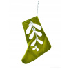 MIKULÁŠSKA NÁDIELKA | zelená pančucha s motívom cezmíny | 35 cm MIKULÁŠSKA NÁDIELKA | zelená pančucha s motívom cezmíny | 35 cm