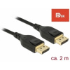Delock DisplayPort kabel 8K 60 Hz 2 m DP 8K certifikováno Delock DisplayPort kabel 8K 60 Hz 2 m DP 8K certifikováno