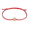 Náramok zlatý plochý s červenou šnúrkou Danfil DLB/BLL010, ružové zlato Náramok zlatý plochý s červenou šnúrkou Danfil DLB/BLL010, ružové zlato