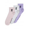 Dámske ponožky On Running Logo Sock Mid 3P, Orchid/Bloom Dámske ponožky On Running Logo Sock Mid 3P, Orchid/Bloom