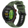 Športový dvojfarebný silikónový remienok na hodinky Garmin Approach S70 47 mm zelená + čierna farba Športový dvojfarebný silikónový remienok na hodinky Garmin Approach S70 47 mm zelená + čierna farba