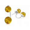 CITY STORM Dvojité náušnice s fazetovým výbrusom - žlté + darčeková krabička zadarmo CITY STORM Dvojité náušnice s fazetovým výbrusom - žlté + darčeková krabička zadarmo