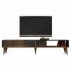 TV komoda MALOMA 2 orech/čierna TV komoda MALOMA 2 orech/čierna