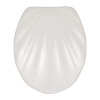 Biele WC sedadlo s jednoduchým zatváraním Wenko Premium Sea Shell, 45,5 × 38 cm Biele WC sedadlo s jednoduchým zatváraním Wenko Premium Sea Shell, 45,5 × 38 cm