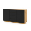 ARTBm Komoda AURA 2D4S | dub artisan/čierny mat ARTBm Komoda AURA 2D4S | dub artisan/čierny mat
