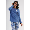 Dámske pyžamo dlhé Joanne - modrošedá 1XL (VIENETTA SECRET) Dámske pyžamo dlhé Joanne - modrošedá 1XL (VIENETTA SECRET)