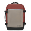 Vodoodpudivý kabínový batoh Enrico Benetti Bergen - vínovo-taupe - 25x20x40 cm Vodoodpudivý kabínový batoh Enrico Benetti Bergen - vínovo-taupe - 25x20x40 cm