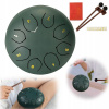Jazykový bubon handpan, oceľový, čierny, 30 cm, 15 tónov + príslušenstvo Jazykový bubon handpan, oceľový, čierny, 30 cm, 15 tónov + príslušenstvo