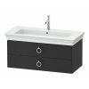DURAVIT White Tulip závesná skrinka pod umývadlo, 2 zásuvky, 984 x 458 x 410 mm, grafit matný, WT435205858 DURAVIT White Tulip závesná skrinka pod umývadlo, 2 zásuvky, 984 x 458 x 410 mm, grafit matný, WT435205858