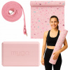 Súprava na jogu myga Terrazzo Yoga Set: podložka, blok, popruh Súprava na jogu myga Terrazzo Yoga Set: podložka, blok, popruh