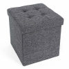 SONGMICS Úložný sedací box čalúnený skladací 38x38 cm tmavosivý SONGMICS Úložný sedací box čalúnený skladací 38x38 cm tmavosivý