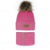 Fashionkids Dievčenský zimný set – čiapka s brmbolcom a nákrčník ružový FLORIDA Farba: Fuksia, Veľkosť: 52-54 Fashionkids Dievčenský zimný set – čiapka s brmbolcom a nákrčník ružový FLORIDA Farba: Fuksia, Veľkosť: 52-54
