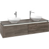 VILLEROY & BOCH Legato závesná skrinka pod dve umývadlá na dosku, 2 zásuvky, s LED osvetlením, 1600 x 500 x 380 mm, Stone Oak, B599L0RK VILLEROY & BOCH Legato závesná skrinka pod dve umývadlá na dosku, 2 zásuvky, s LED osvetlením, 1600 x 500 x 380 mm, Stone Oak, B599L0RK