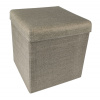 HomeLife Skladací taburet s úložným priestorom 37 x 37 cm béžová HomeLife Skladací taburet s úložným priestorom 37 x 37 cm béžová