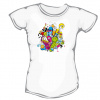 Funny postavičky - dámske bavlnené tričko s potlačou bc-b54 biele Funny postavičky - dámske bavlnené tričko s potlačou bc-b54 biele