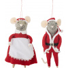 Vianočné ozdoby Peo XL, myšky Mikuláš a pani Mikulášová Vianočné ozdoby Peo XL, myšky Mikuláš a pani Mikulášová