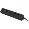 Predlžovací prívod 230V 3m 5 zásuviek, čierny ppa5-03bk Predlžovací prívod 230V 3m 5 zásuviek, čierny ppa5-03bk