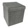 HomeLife Skladací taburet s úložným priestorom 37 x 37 cm antracit HomeLife Skladací taburet s úložným priestorom 37 x 37 cm antracit